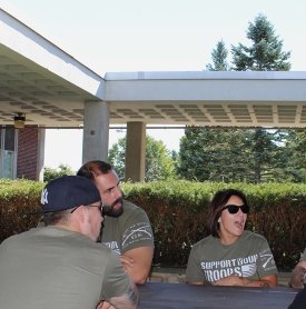 A table of veterans talk