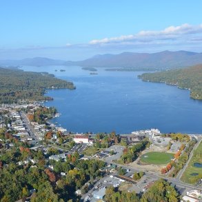 Aerial view of the Lake George area