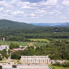 SUNY Adirondack's Queensbury campus is seen from above