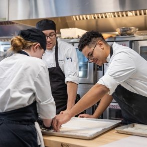 Culinary students work in the bake shop at SUNY Adirondack's Culinary Center in downtown Glens Falls.