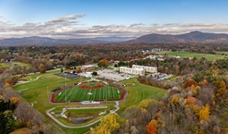 SUNY Adirondack's Queensbury campus is shown from above