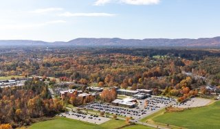 aerial view of Queensbury campus