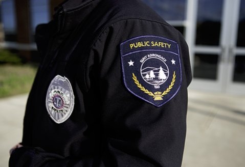Closeup image of a Public Safety officer's shirt patch