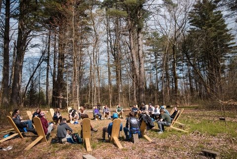 Outdoor classroom in the challenge course