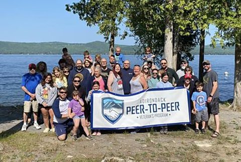 Veterans attend a camping trip