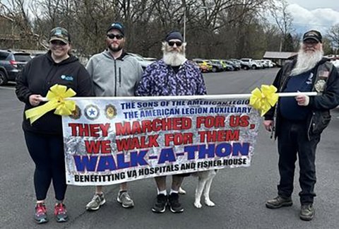 Veterans participate in a VFW Walk