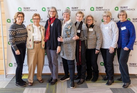 Trailblazers Connie Bosse, fourth from left, is seen with friends at the induction ceremony in 2025.