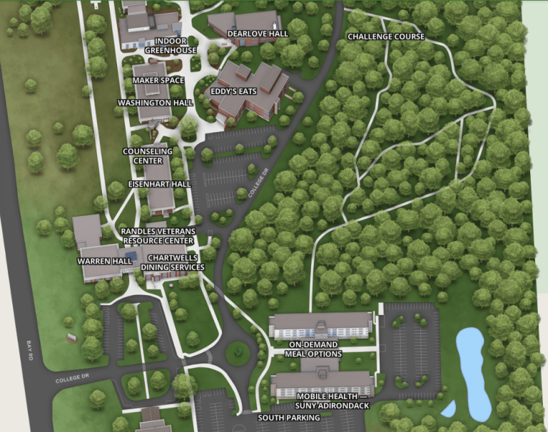 A screenshot of our interactive campus map